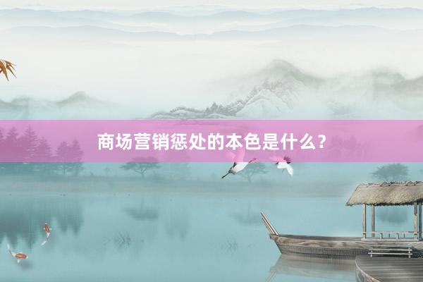商场营销惩处的本色是什么？